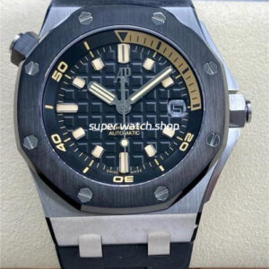 APF Factory Audemars Piguet Royal Oak Offshore Diver 15720CN.OO.A002CA.01 42mm White Gold Rubber Strap Black Dial