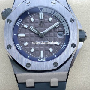 APF Factory Audemars Piguet Royal Oak Offshore Diver 15720ST.OO.A009CA.01 42mm Steel Rubber Strap Grey Dial