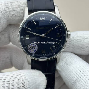 APS Factory Audemars Piguet Code 11.59 15210BC.OO.A002CR.01 Steel Leather Strap Arabic Numerals Blue Dial