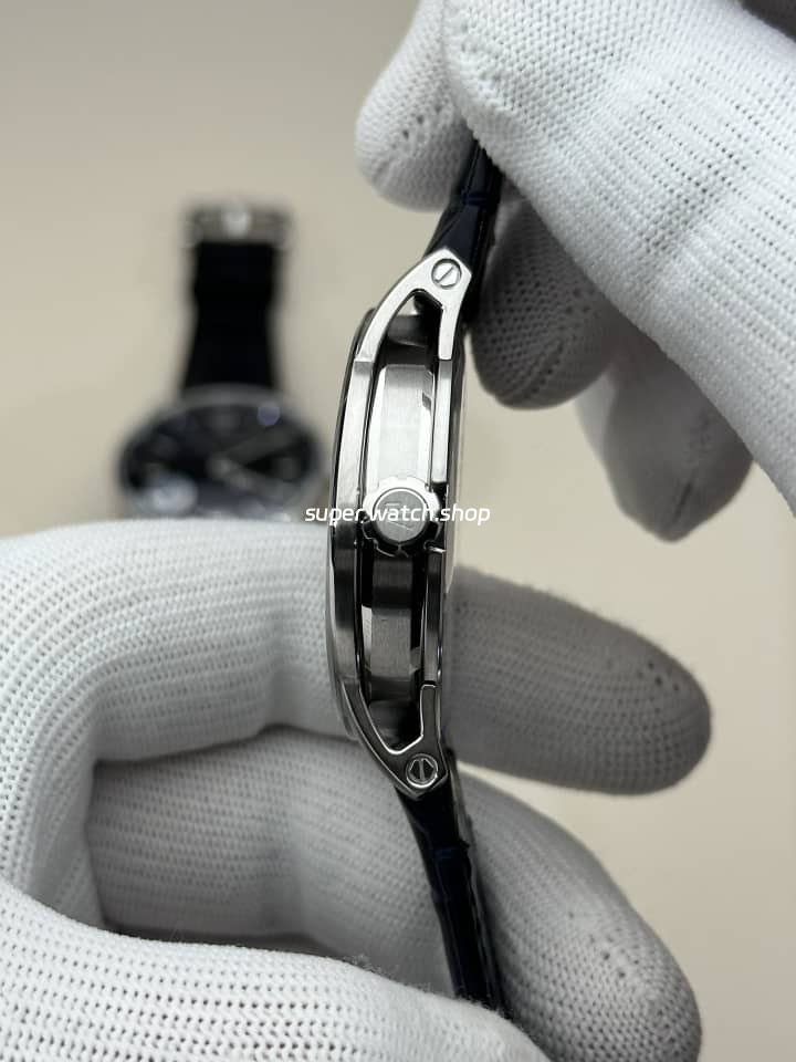 APS Factory Audemars Piguet Code 11.59 15210BC.OO.A002CR.01 Steel Leather Strap Arabic Numerals Blue Dial - Image 6