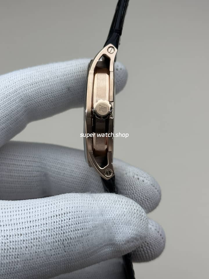 APS Factory Audemars Piguet Code 11.59 15210OR.OO.A028CR.01 41mm Rose Gold Leather Strap Arabic Numerals Blue Dial - Image 6