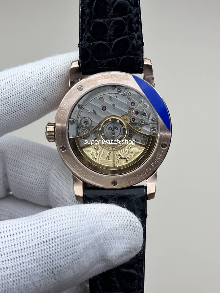 APS Factory Audemars Piguet Code 11.59 15210OR.OO.A028CR.01 41mm Rose Gold Leather Strap Arabic Numerals Blue Dial - Image 8