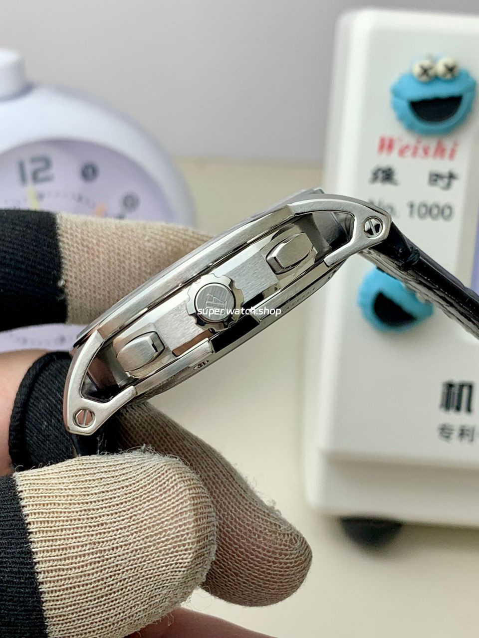 APS Factory Audemars Piguet Code 11.59 26393CR.OO.A002KB.01 41mm White Gold Canvas Strap Grey Dial - Image 4