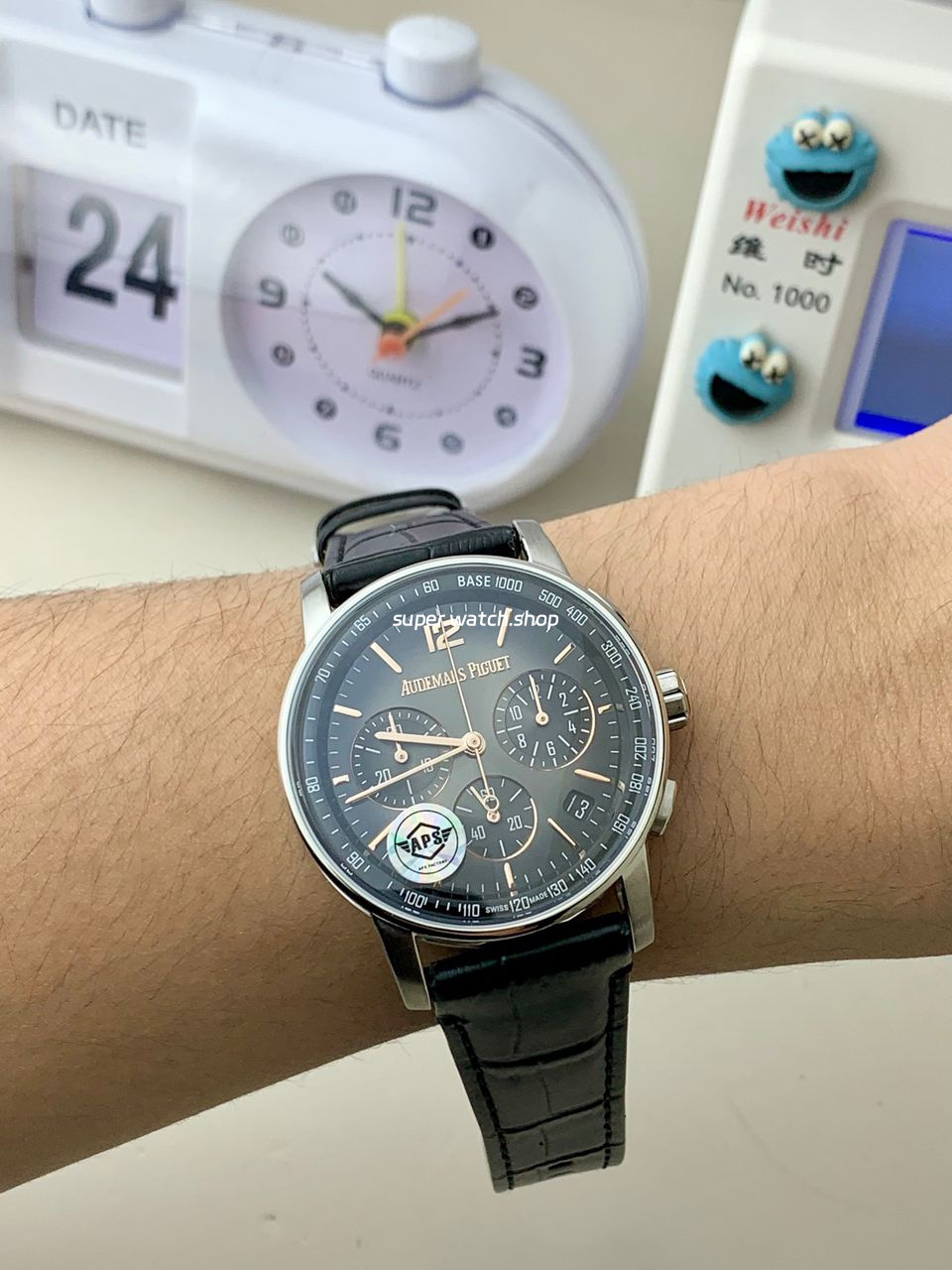 APS Factory Audemars Piguet Code 11.59 26393CR.OO.A002KB.01 41mm White Gold Canvas Strap Grey Dial - Image 3