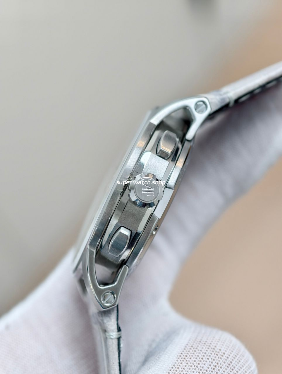 APS Factory Audemars Piguet Code 11.59 26393CR.OO.A008KB.01 41mm Rose Gold Steel Canvas Strap Silver Dial - Image 5