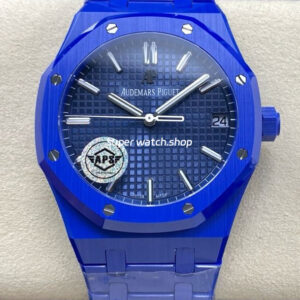 APS Factory Audemars Piguet Royal Oak 15500 Full Blue Ceramic Blue Dial