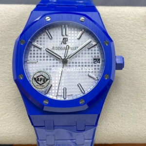 APS Factory Audemars Piguet Royal Oak 15500 Full Blue Ceramic Silver Dial
