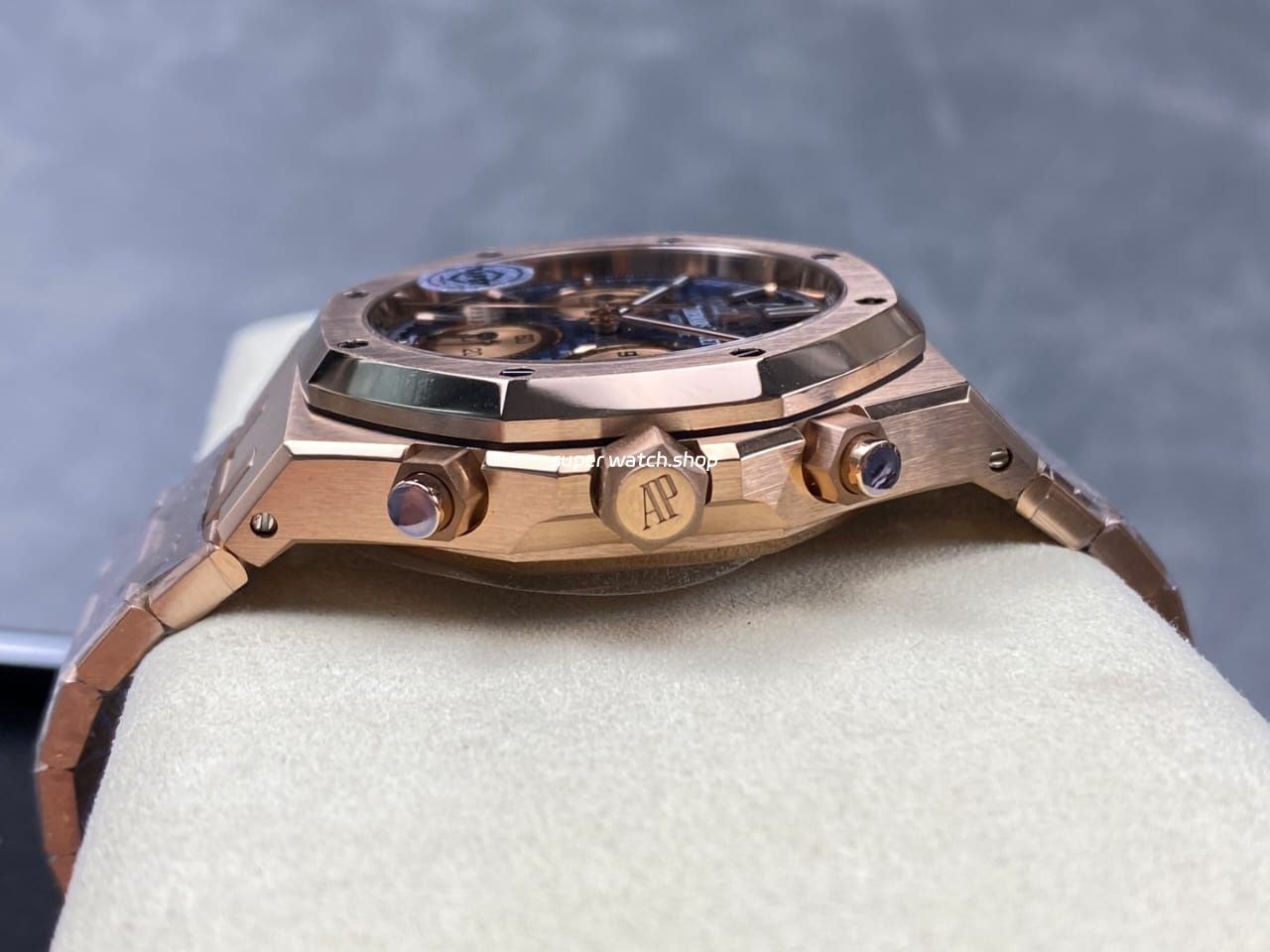 APS Factory Audemars Piguet Royal Oak Chronograph 26240OR.OO.D315CR.01 41mm Full Rose Gold Blue Dial - Image 7
