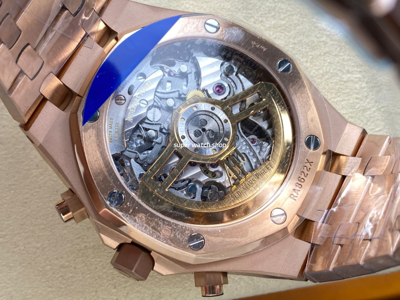APS Factory Audemars Piguet Royal Oak Chronograph 26240OR.OO.D315CR.01 41mm Full Rose Gold Blue Dial - Image 8