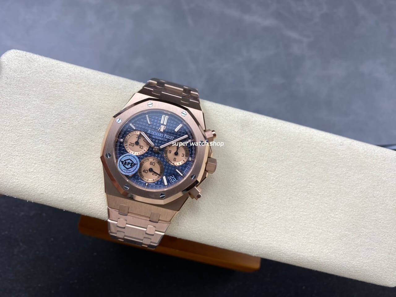 APS Factory Audemars Piguet Royal Oak Chronograph 26240OR.OO.D315CR.01 41mm Full Rose Gold Blue Dial - Image 5