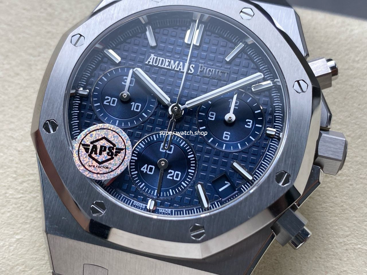 APS Factory Audemars Piguet Royal Oak Chronograph 26240ST.OO.1320ST.05 41mm Full Steel Blue Dial - Image 3