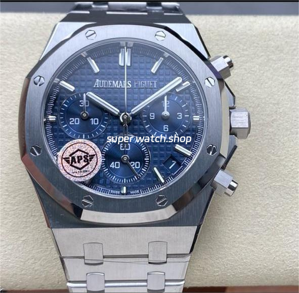 APS Factory Audemars Piguet Royal Oak Chronograph 26240ST.OO.1320ST.05 41mm Full Steel Blue Dial