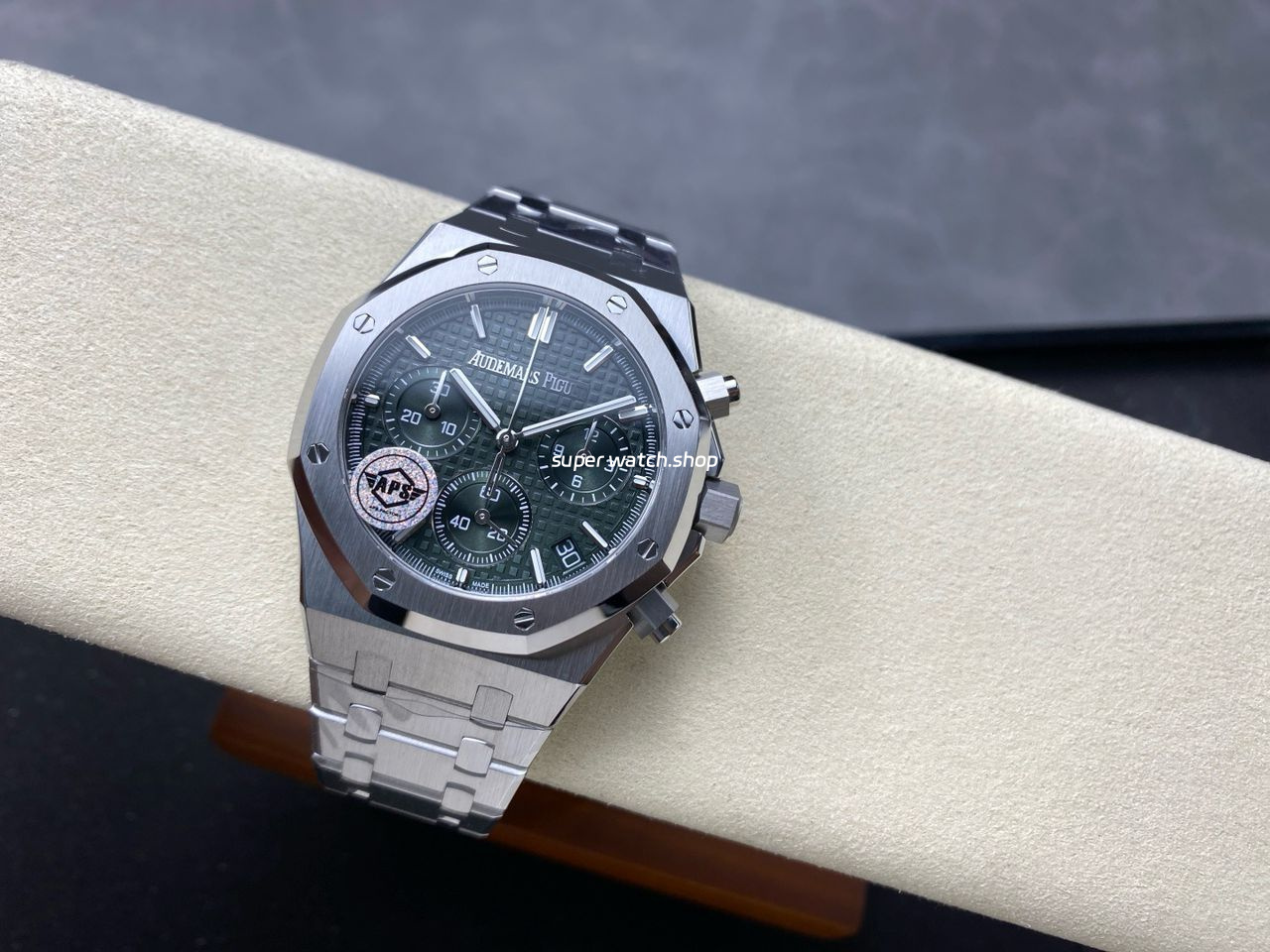 APS Factory Audemars Piguet Royal Oak Chronograph 26240ST.OO.1320ST.08 41mm Full Steel Green Dial - Image 5