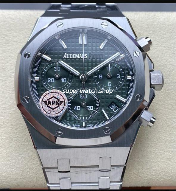 APS Factory Audemars Piguet Royal Oak Chronograph 26240ST.OO.1320ST.08 41mm Full Steel Green Dial