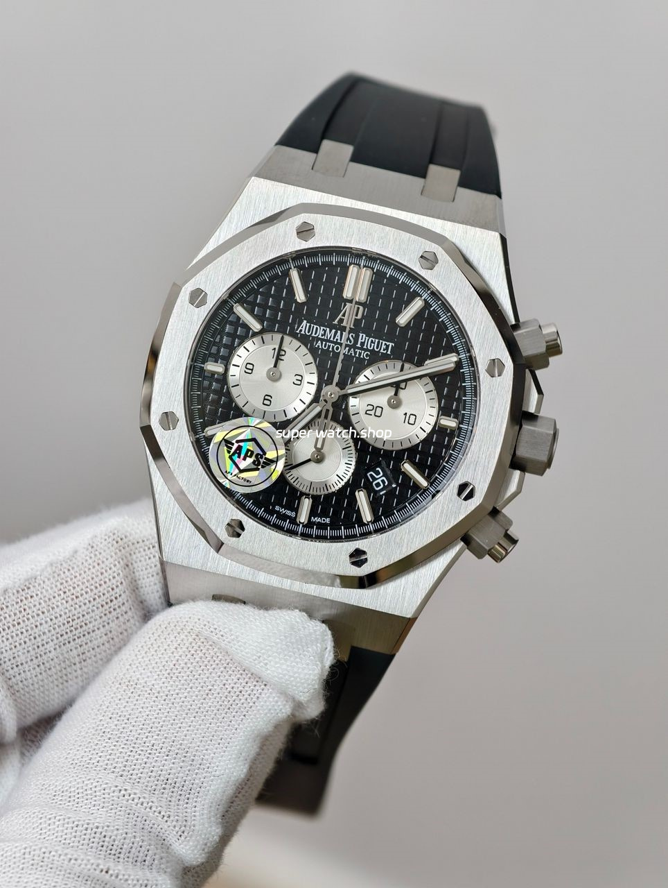 APS Factory Audemars Piguet Royal Oak Chronograph 26331ST.OO.1220ST.02 41mm Rubber Strap Black Dial - Image 3