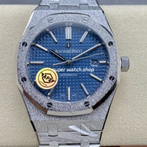 APS Factory Audemars Piguet Royal Oak Frosted Selfwinding 15410 41mm Full Frosted Steel Blue Dial