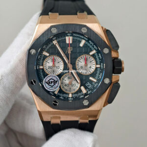 APS Factory Audemars Piguet Royal Oak Offshore Chronograph 26420RO.OO.A002CA.01 43mm Rose Gold Rubber Strap Black Dial