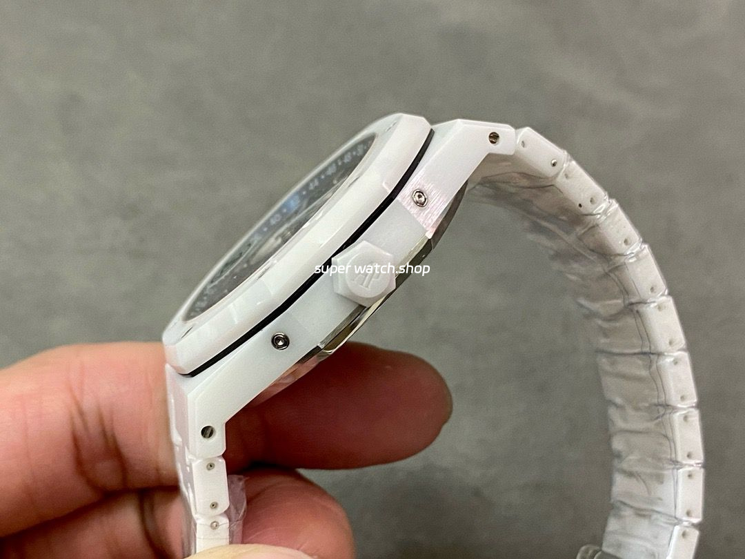 APS Factory Audemars Piguet Royal Oak Perpetual Calendar Selfeinding 41mm 26579CB.OO.1225CB.01 Full White Ceramic Blue Dial - Image 6