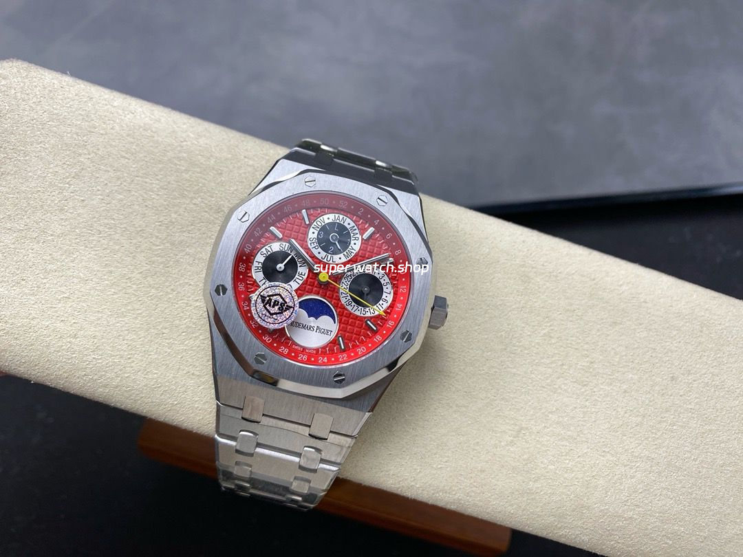 APS Factory Audemars Piguet Royal Oak Perpetual Calendar Selfeinding 26607BC.OO.1220BC.01 41mm Full Steel Red Dial - Image 4