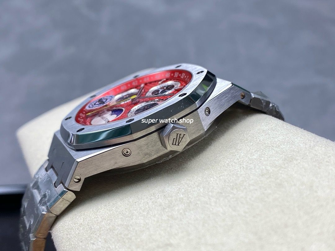 APS Factory Audemars Piguet Royal Oak Perpetual Calendar Selfeinding 26607BC.OO.1220BC.01 41mm Full Steel Red Dial - Image 6