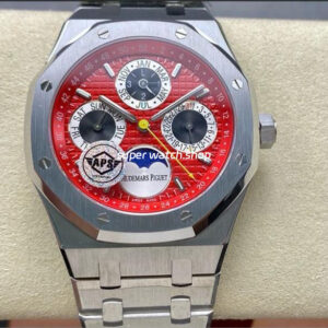 APS Factory Audemars Piguet Royal Oak Perpetual Calendar Selfeinding 26607BC.OO.1220BC.01 41mm Full Steel Red Dial