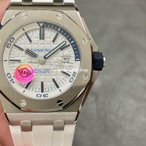 APS Factory Audemars Piguet Royal Oak Selfwinding 42mm 15710ST.OO.A002CA.02 Rubber Strap White Dial