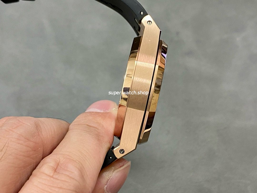 BF Factory Audemars Piguet Royal Oak Chronograph 26239OR.OO.D821CR.01 41mm Rose Gold Rubber Strap Brown Dial - Image 5