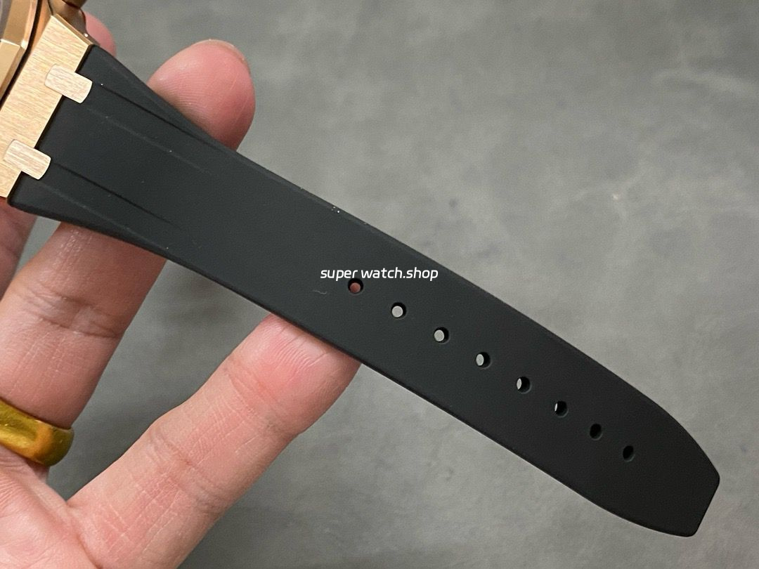 BF Factory Audemars Piguet Royal Oak Chronograph 26239OR.OO.D821CR.01 41mm Rose Gold Rubber Strap Brown Dial - Image 9