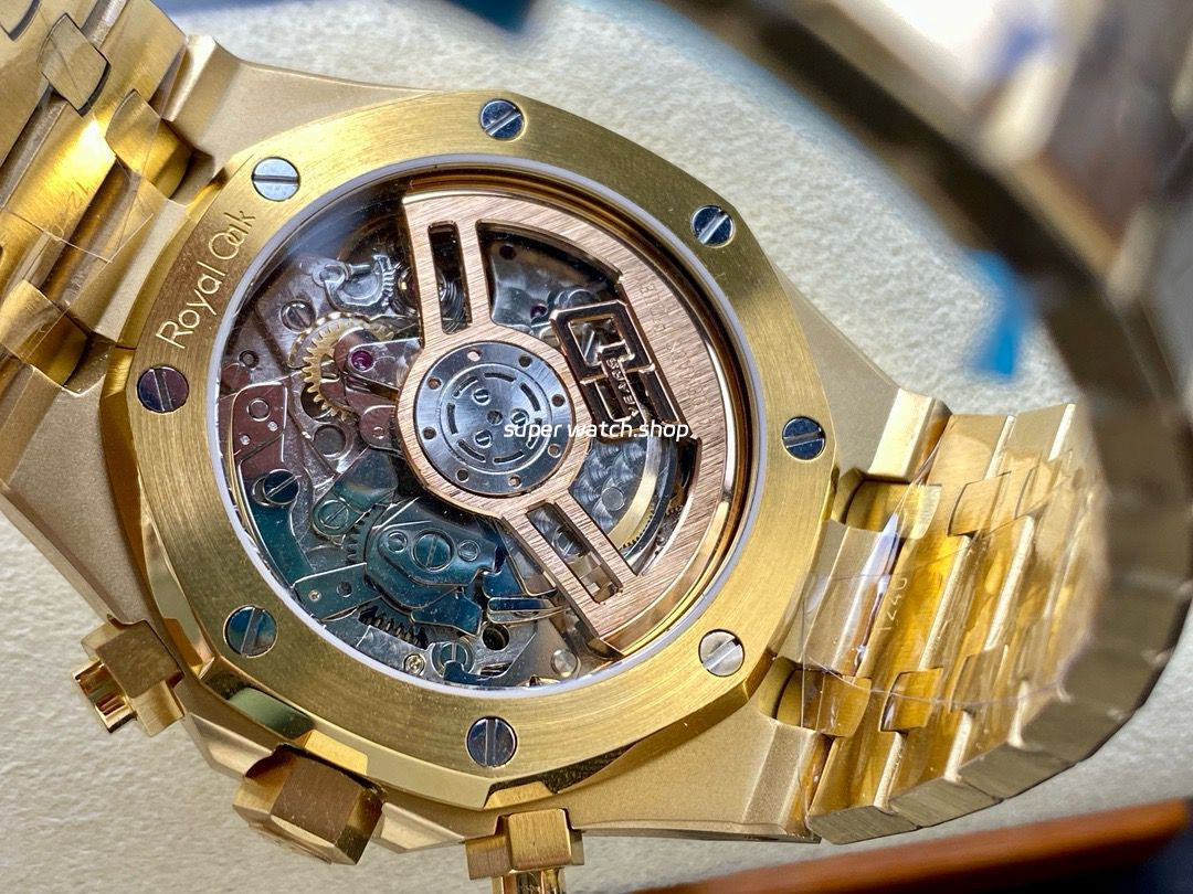 BF Factory Audemars Piguet Royal Oak Chronograph 26240BA.OO.1320BA.02 41mm Full Yellow Gold Champagne Dial - Image 7