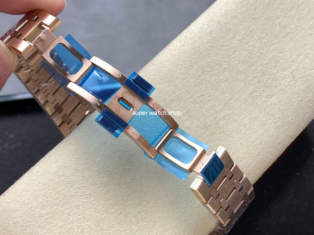 BF Factory Audemars Piguet Royal Oak Chronograph 26240OR.OO.1320OR.05 41mm Full Rose Gold Blue Dial - Image 9