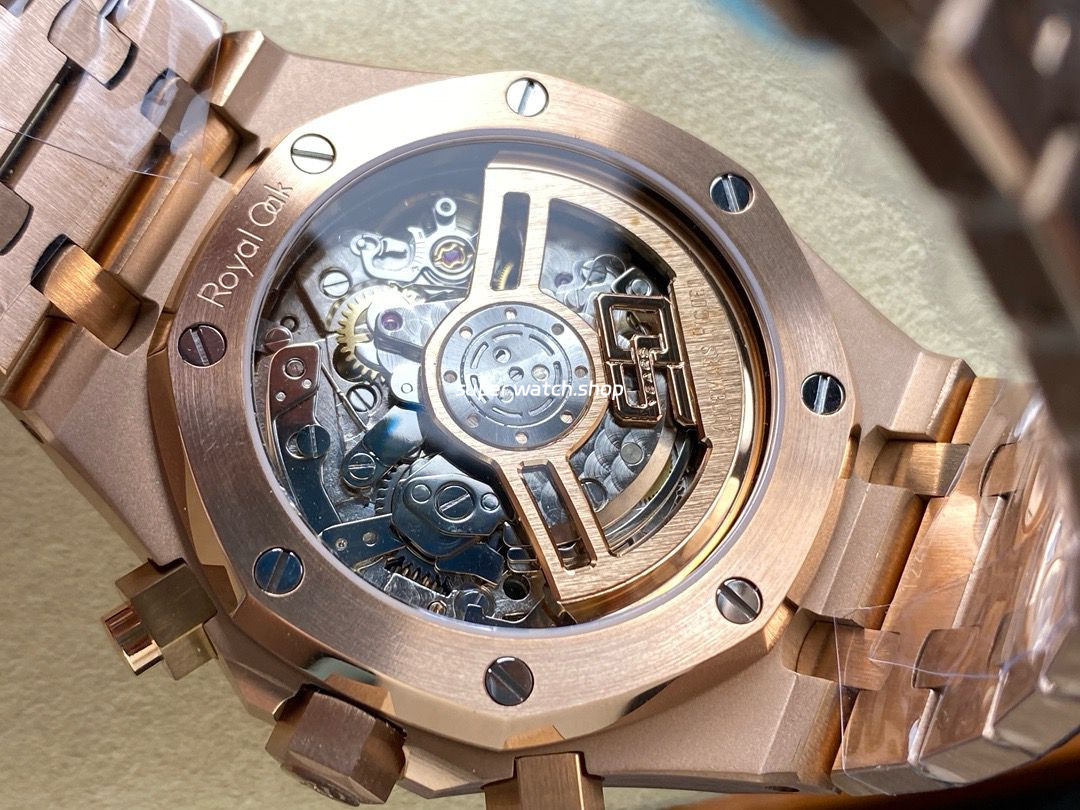 BF Factory Audemars Piguet Royal Oak Chronograph 26240OR.OO.1320OR.05 41mm Full Rose Gold Blue Dial - Image 7