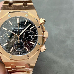 BF Factory Audemars Piguet Royal Oak Chronograph 26240OR.OO.1320OR.06 41mm Full Rose Gold Black Dial