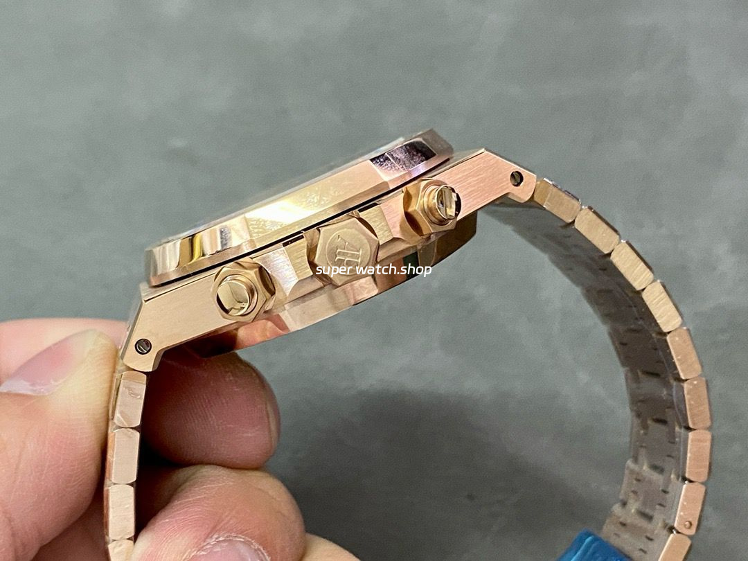 BF Factory Audemars Piguet Royal Oak Chronograph 26240OR.OO.1320OR.06 41mm Full Rose Gold Black Dial - Image 6