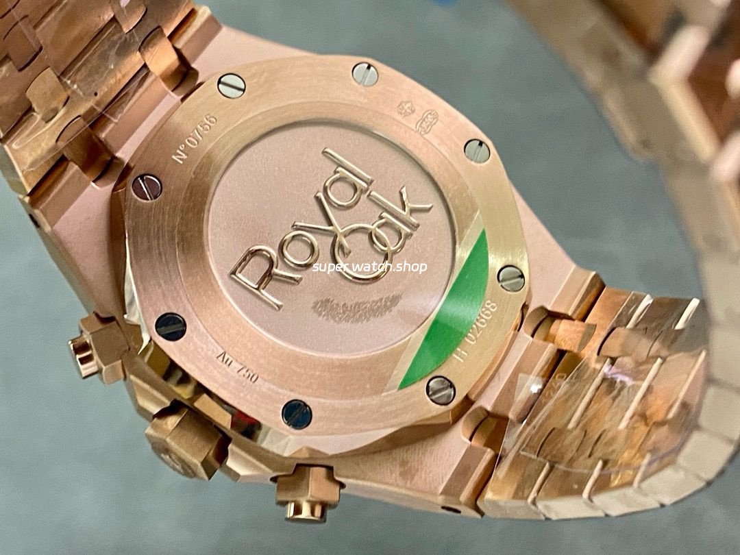 BF Factory Audemars Piguet Royal Oak Chronograph 26240OR.OO.1320OR.06 41mm Full Rose Gold Black Dial - Image 7