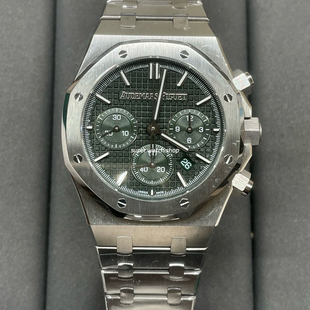 BF Factory Audemars Piguet Royal Oak Chronograph 26240ST.OO.1320ST.04 41mm Full Steel Green Dial
