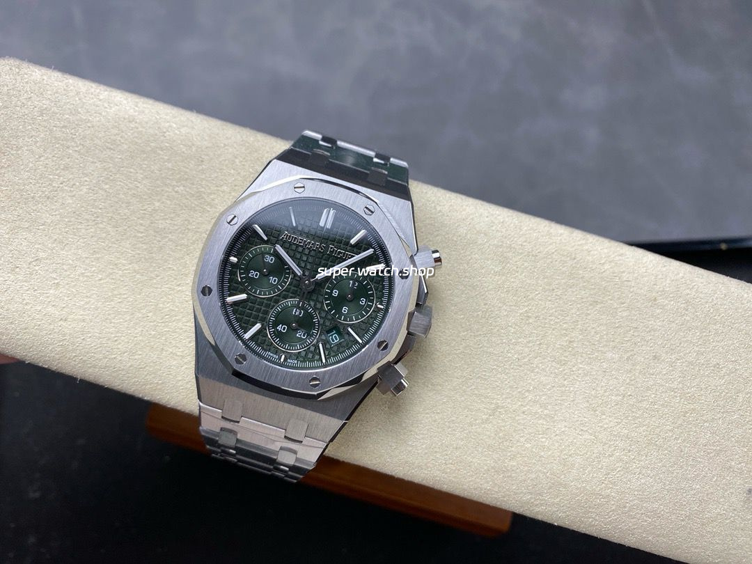 BF Factory Audemars Piguet Royal Oak Chronograph 26240ST.OO.1320ST.08 41mm Full Steel Green Dial - Image 5