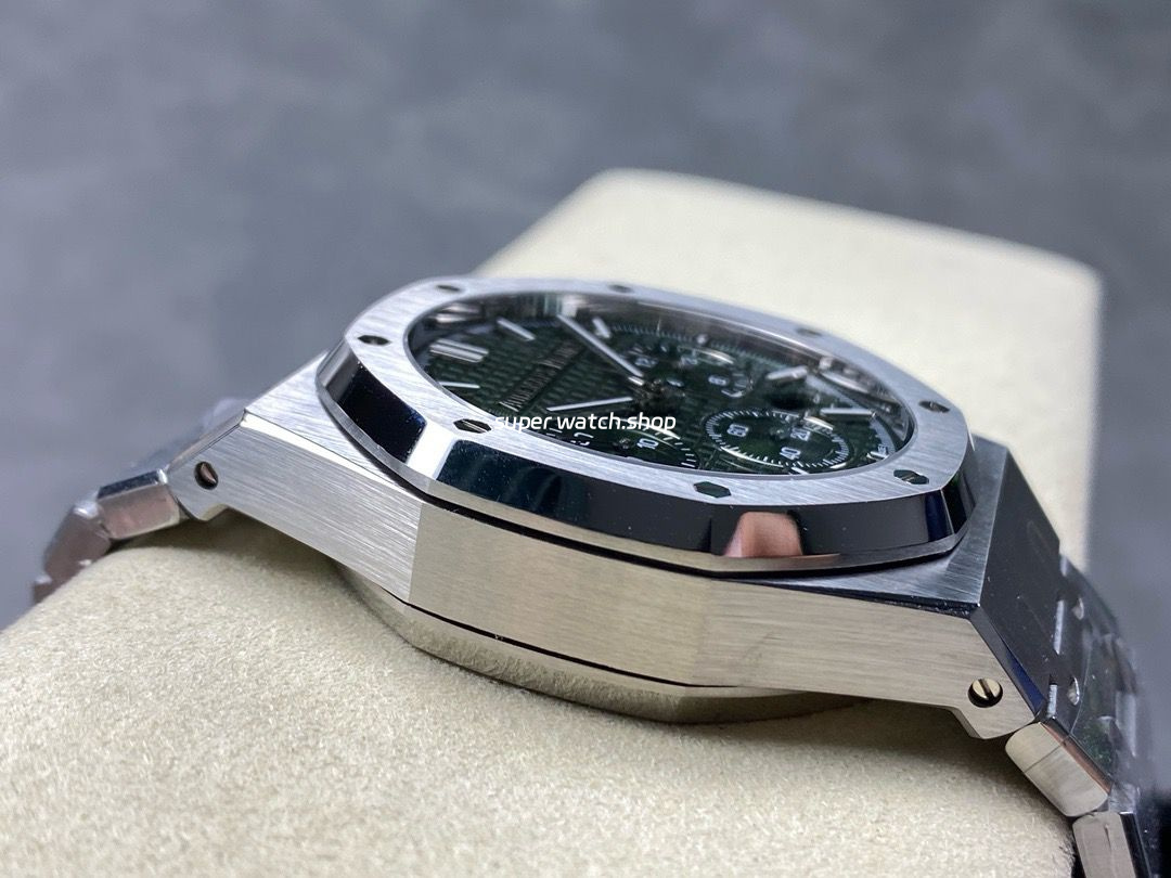 BF Factory Audemars Piguet Royal Oak Chronograph 26240ST.OO.1320ST.08 41mm Full Steel Green Dial - Image 6