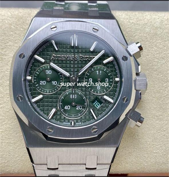 BF Factory Audemars Piguet Royal Oak Chronograph 26240ST.OO.1320ST.08 41mm Full Steel Green Dial