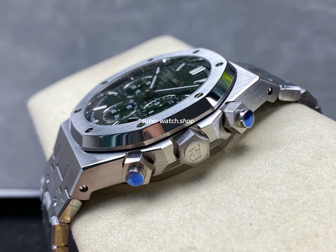 BF Factory Audemars Piguet Royal Oak Chronograph 26240ST.OO.1320ST.08 41mm Full Steel Green Dial - Image 7