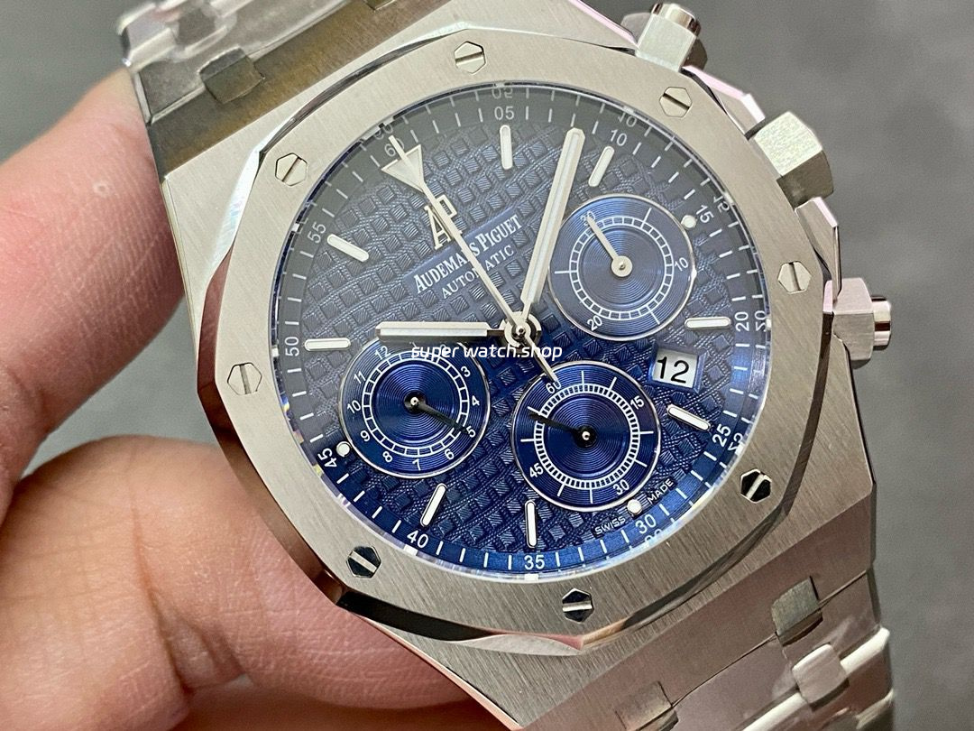 BF Factory Audemars Piguet Royal Oak Chronograph 26320ST.00.1220ST.03 41mm Full Steel Blue Dial - Image 2