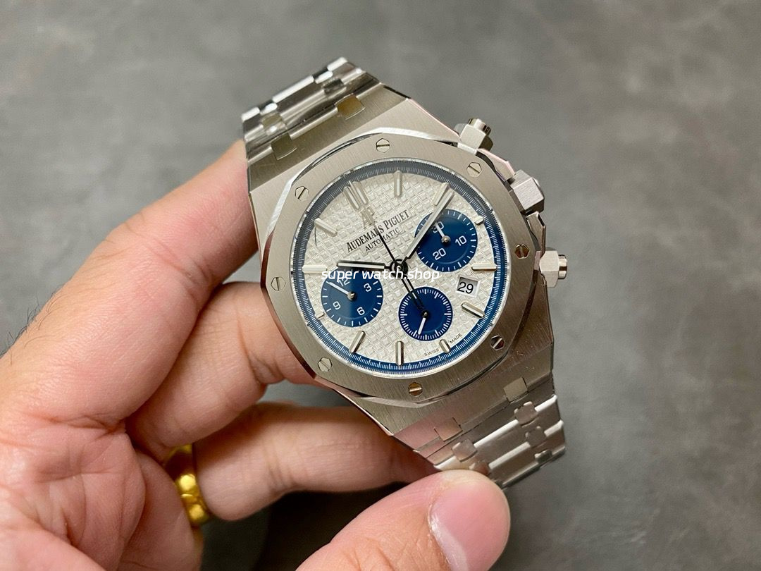 BF Factory Audemars Piguet Royal Oak Chronograph 26326ST.OO.D027CA.01 41mm Full Steel Blue Eye White Dial - Image 4