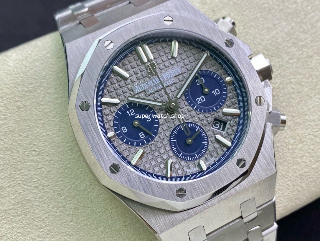 BF Factory Audemars Piguet Royal Oak Chronograph 26331IP.OO.1220IP.01 41mm Full Steel Blue Eye Grey Dial - Image 2