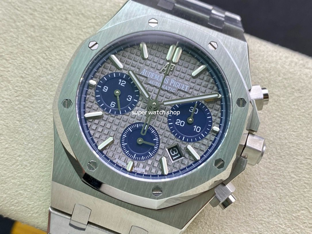 BF Factory Audemars Piguet Royal Oak Chronograph 26331IP.OO.1220IP.01 41mm Full Steel Blue Eye Grey Dial - Image 3