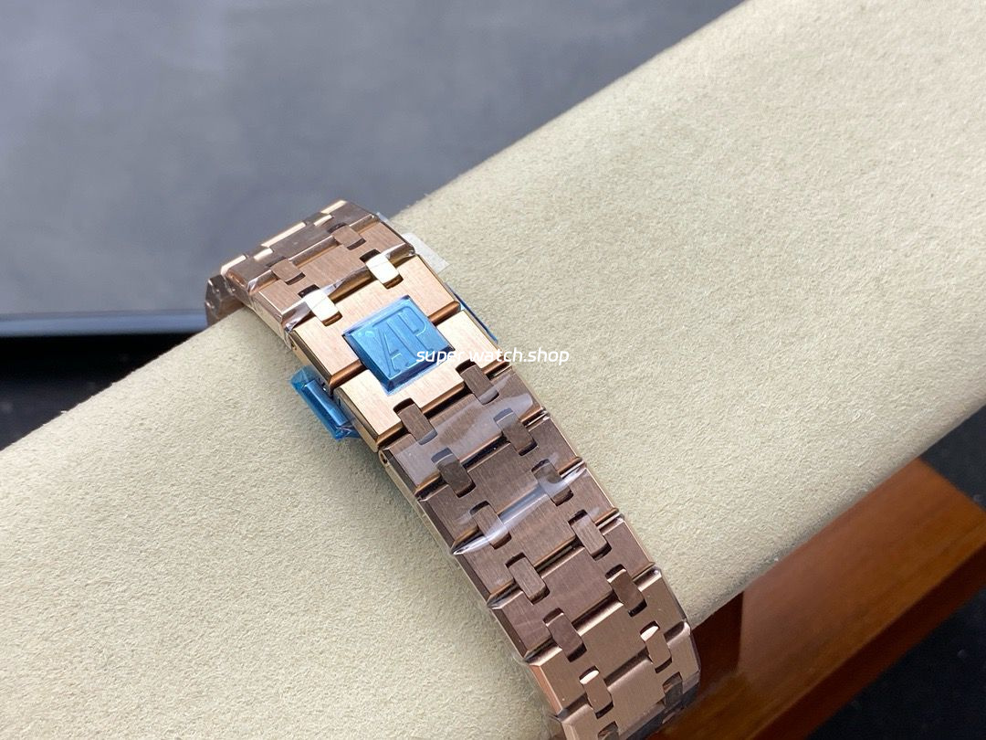 BF Factory Audemars Piguet Royal Oak Chronograph 26331OR.OO.1220OR.01 41mm Full Rose Gold Rose Gold Eye Blue Dial - Image 8