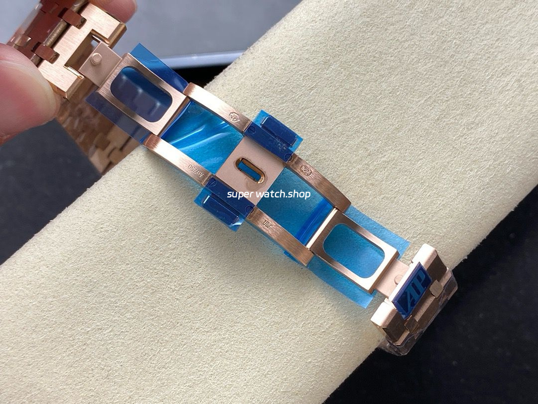 BF Factory Audemars Piguet Royal Oak Chronograph 26331OR.OO.1220OR.01 41mm Full Rose Gold Rose Gold Eye Blue Dial - Image 9