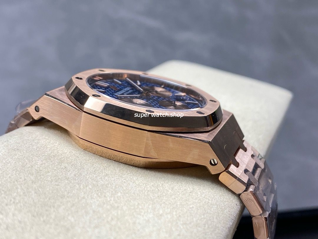 BF Factory Audemars Piguet Royal Oak Chronograph 26331OR.OO.1220OR.01 41mm Full Rose Gold Rose Gold Eye Blue Dial - Image 5