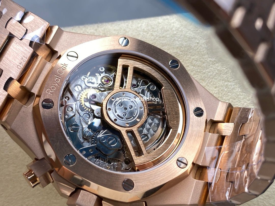 BF Factory Audemars Piguet Royal Oak Chronograph 26331OR.OO.1220OR.01 41mm Full Rose Gold Rose Gold Eye Blue Dial - Image 7