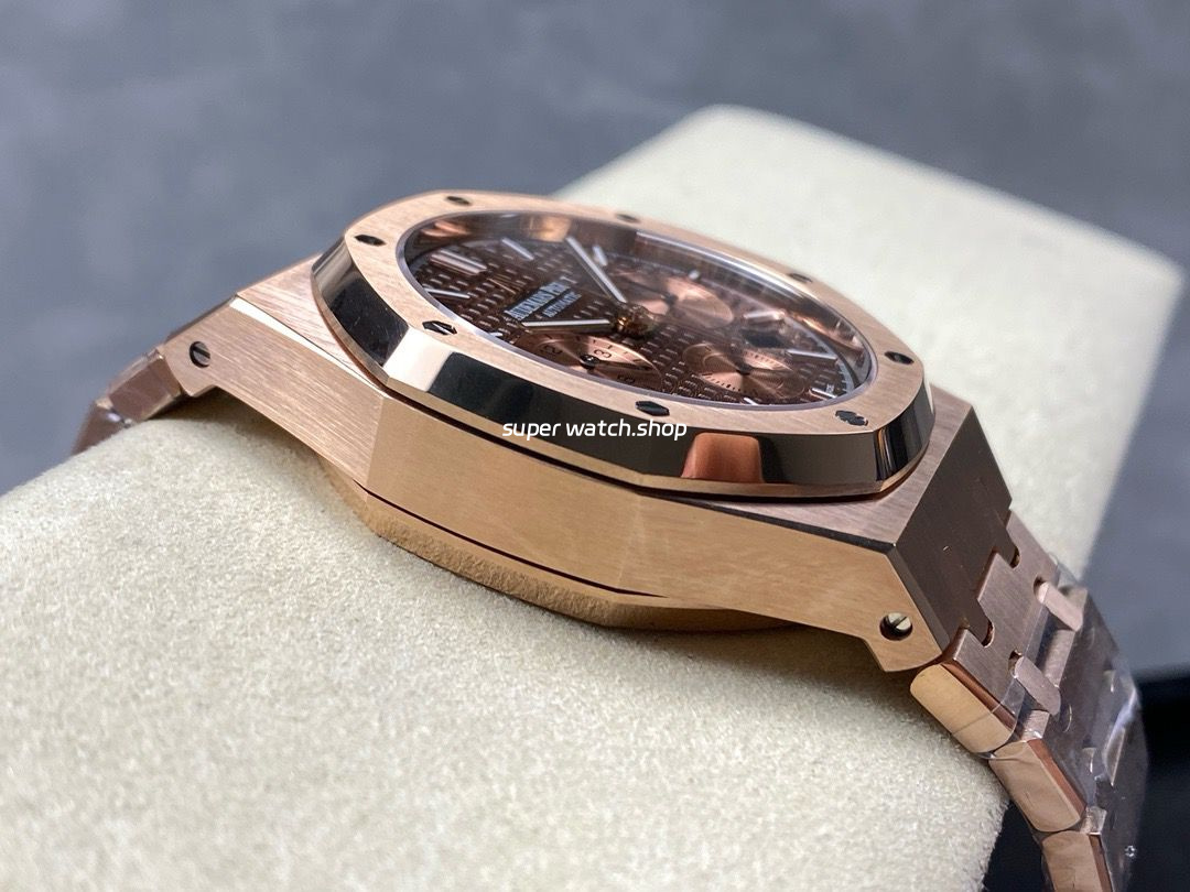 BF Factory Audemars Piguet Royal Oak Chronograph 26331OR.OO.1220OR.02 41mm Full Rose Gold Brown Dial - Image 5