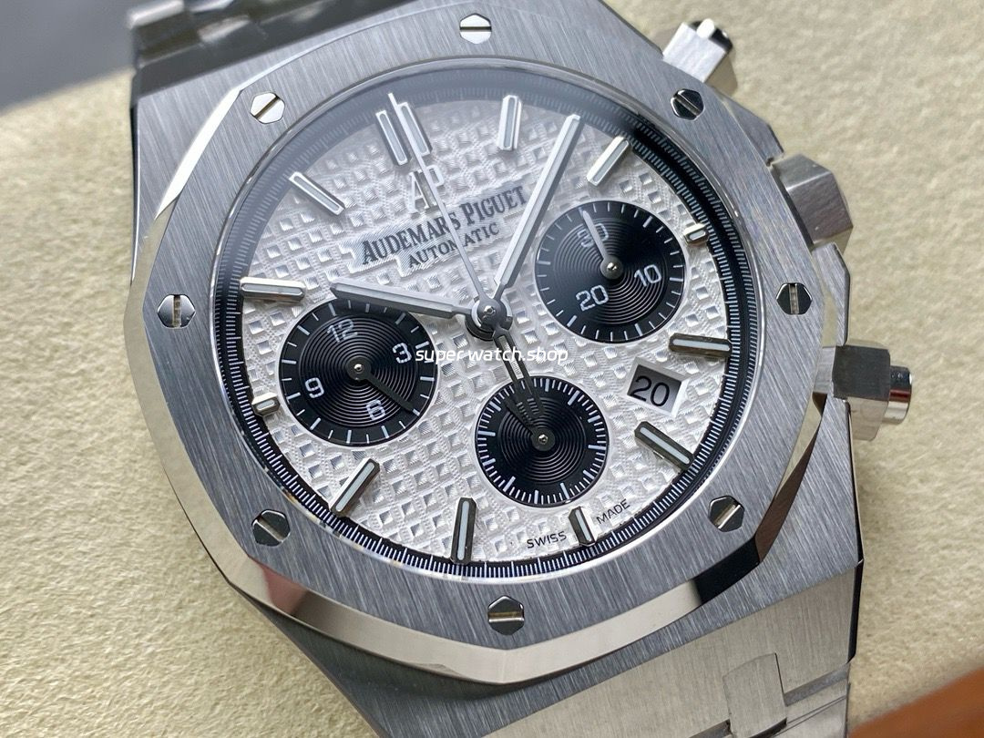 BF Factory Audemars Piguet Royal Oak Chronograph 26331ST.OO.1220ST.03 41mm Full Steel Black Eye Silver Dial - Image 2