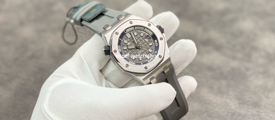 BF Factory Audemars Piguet Royal Oak Offshore Diver 15720ST.OO.A009CA.01 42mm Steel Rubber Strap Grey Dial - Image 4